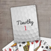 Golf Ball Dimples mit schwarzem Namen Spielkarten