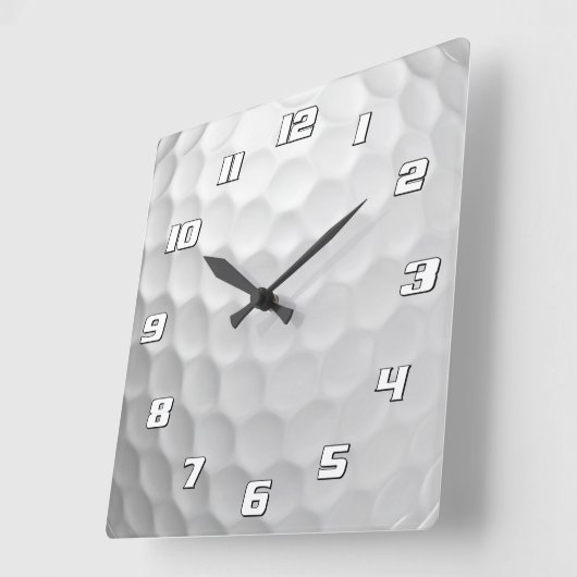 Golf Ball Dimples Muster Textur Quadratische Wanduhr (Winkel)