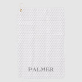 Golf Ball Dimples NAME Classic Modern Sports Golfhandtuch (Vorderseite)