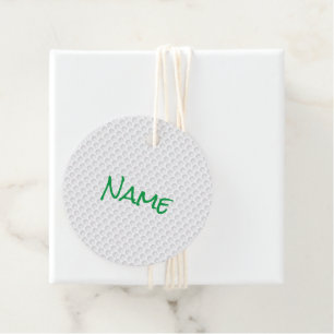 Golf Ball Dimples NAME Golfgeschenke Wrap Sports Geschenkanhänger