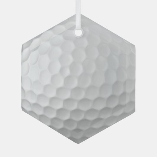 Golf Ball Dimples Ornament Aus Glas (Vorderseite)