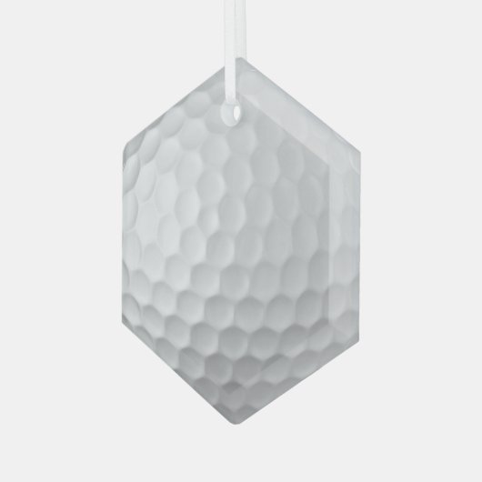 Golf Ball Dimples Ornament Aus Glas (Vorderseite Links)