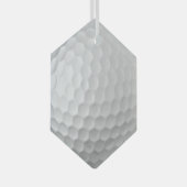 Golf Ball Dimples Ornament Aus Glas (Vorderseite Rechts)