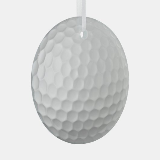 Golf Ball Dimples Ornament Aus Glas (Vorderseite Rechts)