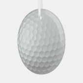 Golf Ball Dimples Ornament Aus Glas (Vorderseite links)