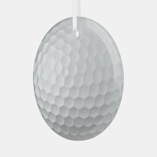 Golf Ball Dimples Ornament Aus Glas (Vorderseite links)