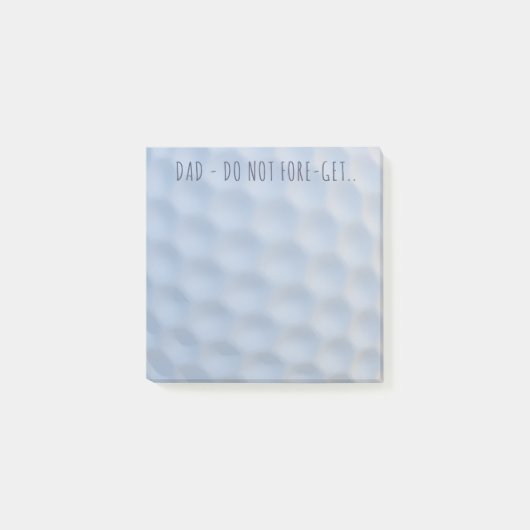 Golf Ball Dimples Personalisierte Post it Notes Post-it Klebezettel (Vorderseite)