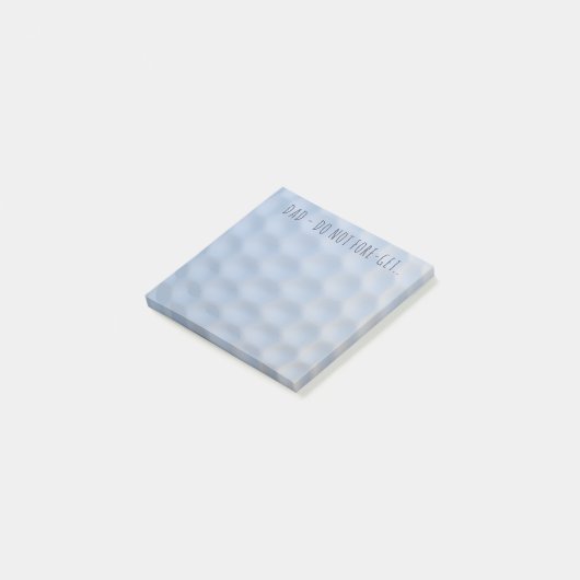 Golf Ball Dimples Personalisierte Post it Notes Post-it Klebezettel (angewinkelt)