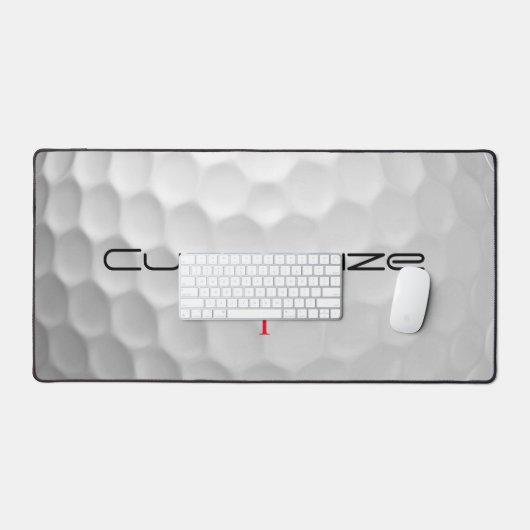 Golf Ball Dimples Personalized Text and Number Schreibtischunterlage (Tastatur & Maus)