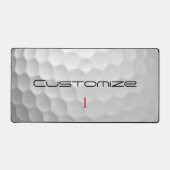 Golf Ball Dimples Personalized Text and Number Schreibtischunterlage (Vorderseite)