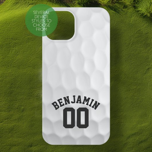 Golf Ball Dimples und Individuelle Name Nummer Case-Mate iPhone Hülle