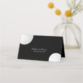 Golf Ball Elegante Festliche Hochzeit Platzkarte (Rückseite)