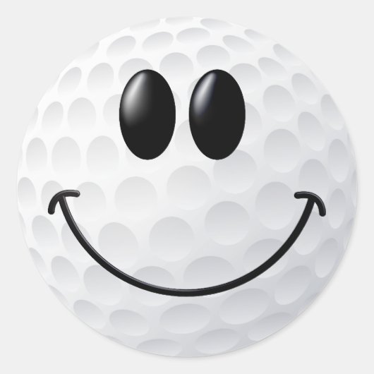 Golf Ball Face Runder Aufkleber (Vorderseite)