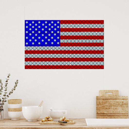 Golf Ball Flag Poster (Küche)