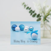 Golf Ball for baby Boy kommt mit Blue Ribbon Einladung (Stehend Vorderseite)