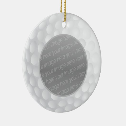Golf Ball Foto Keramik Ornament (Rechts)
