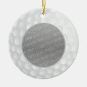 Golf Ball Foto Keramik Ornament (Vorne)