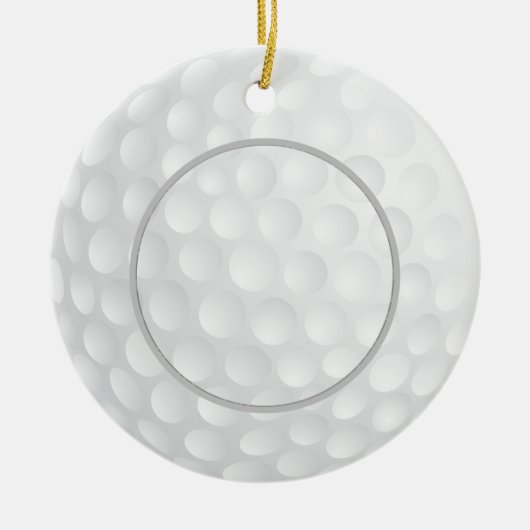 Golf Ball Foto Keramik Ornament (Vorne)