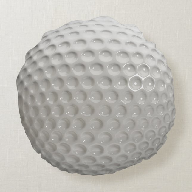 Golf Ball Fun Sport Rundes Kissen (Rückseite)