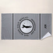 Golf Ball Funny Zitat Custom Text Golfer Geschenk Strandtuch (Vorderseite)