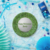 Golf Ball für den Ruhestand auf der Papierplatte Pappteller (Party)