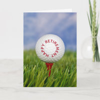 Golf-Ball für Rentner auf rotem T-Shirt