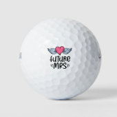 Golf Ball Future Frau für Bride Golfer Wedding (Vorderseite)