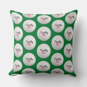 Golf Ball Geburtstagsparty - 50. oder anderes Jahr Kissen