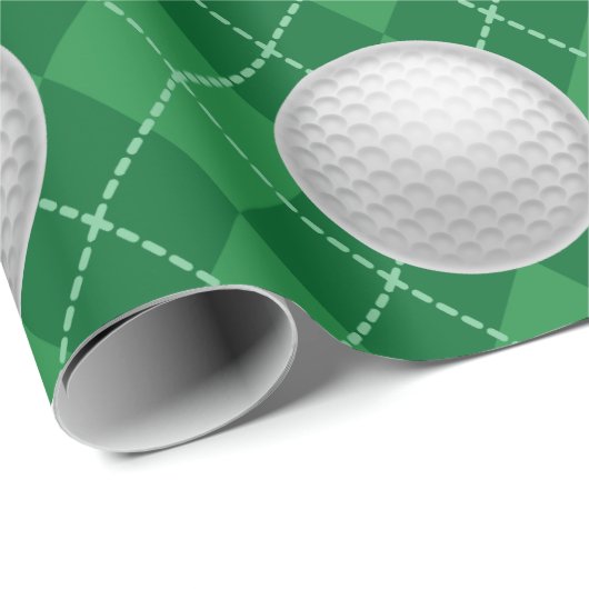Golf Ball Geschenkpapier (Rolleneckpunkt)