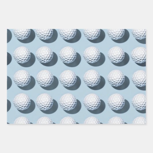 Golf Ball Geschenkpapier Set (Vorderseite 2)