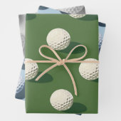 Golf Ball Geschenkpapier Set (Beispiel)