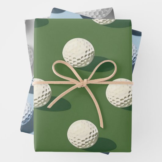 Golf Ball Geschenkpapier Set (Beispiel)