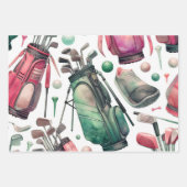 Golf Ball Geschenkpapier Set (Vorderseite 2)