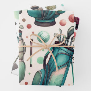 Golf Ball Geschenkpapier Set