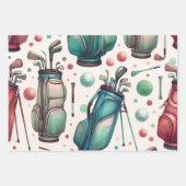 Golf Ball Geschenkpapier Set (Vorderseite)
