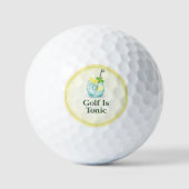 Golf Ball | Golf Is Tonic Lemon Mint Glass Design (Vorderseite)