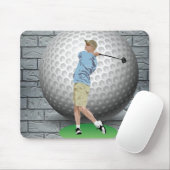 Golf Ball Golfer Maus Pad! Mousepad (Mit Mouse)