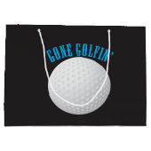 Golf Ball ⛳ 🎁 Golfspielen Große Geschenktüte (Rückseite)