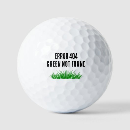 Golf Ball "Green not found" Golfer Geschenk Funny (Vorderseite)