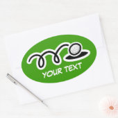 Golf Ball große Aufkleber mit individuellem Text (Umschlag)