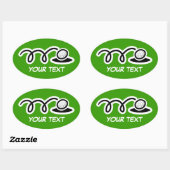 Golf Ball große Aufkleber mit individuellem Text (Blatt)