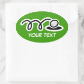 Golf Ball große Aufkleber mit individuellem Text (Tasche)