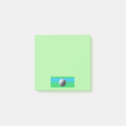 Golf Ball - Grüne Notizblöcke Post-it Klebezettel (Vorderseite)