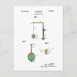GOLF BALL HALTER PATENT 1940 - Postkarten