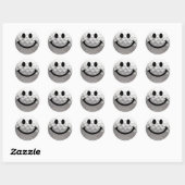 Golf Ball Happy Face Runder Aufkleber (Blatt)