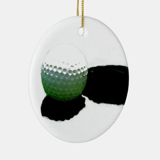 Golf Ball & Hole Keramikornament (Rechts)
