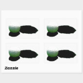 Golf Ball & Hole Rechteckiger Aufkleber (Blatt)