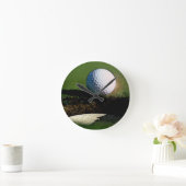 Golf Ball & Hole Runde Wanduhr (Zuhause)