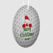 Golf Ball Holiday Design, Frohe Weihnachten, Ornament (Vorderseite)