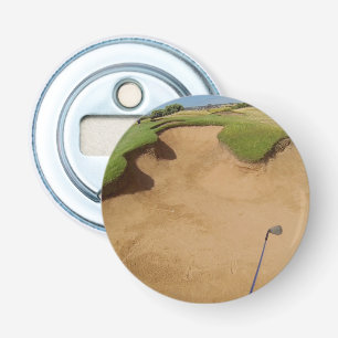 Golf Ball im Bunker, Magnetic Flasche Opener. Flaschenöffner